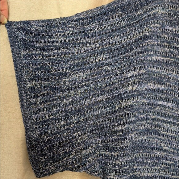 Faded Glory Blue Heather Lightweight Loose Knit Sweater Size 3X (22W-24W) Comfy - Picture 9 of 11